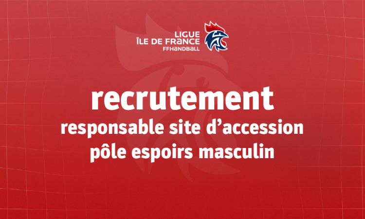Recrutement responsable site d'accession – pôle espoirs masculin