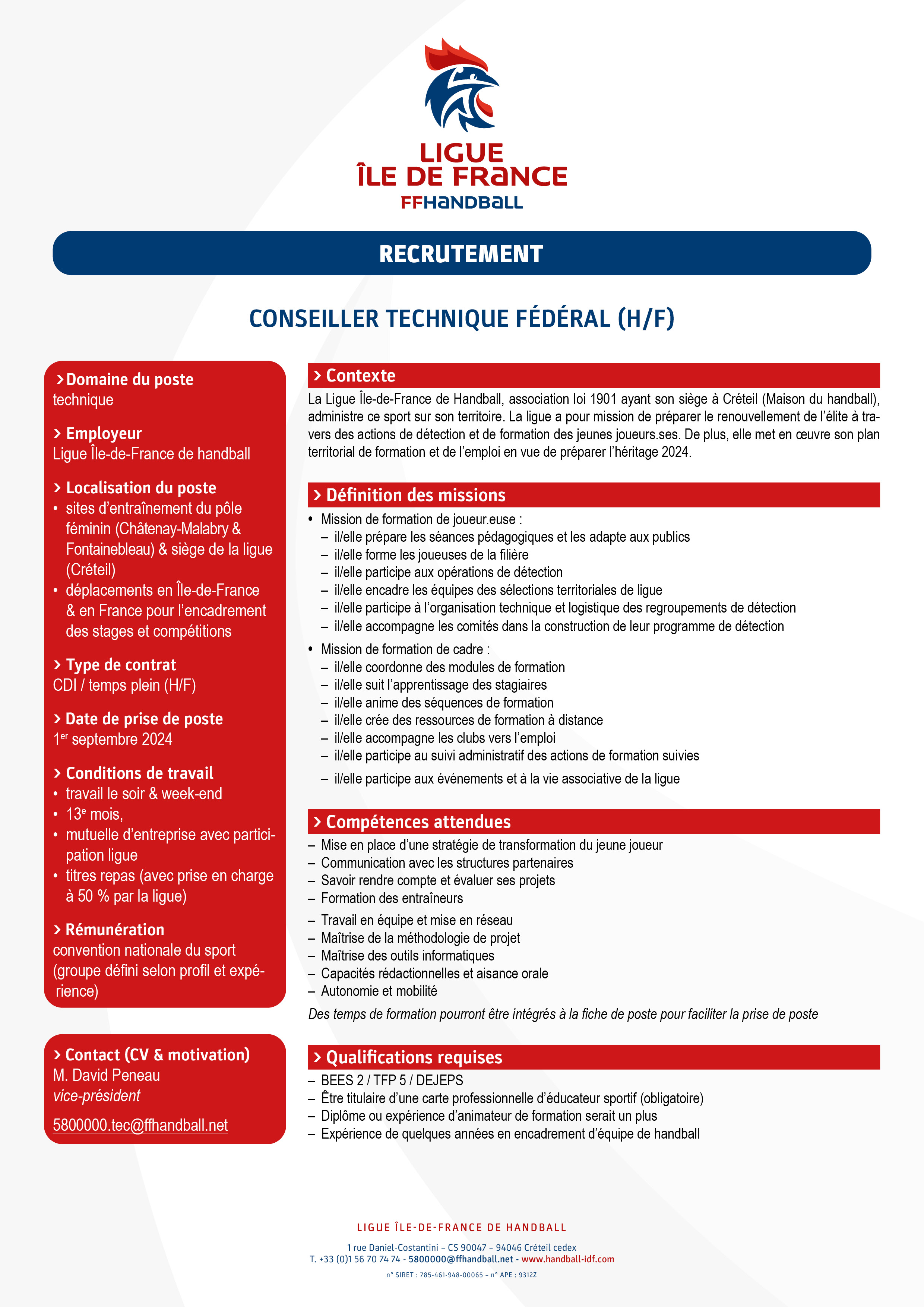 ligueIDF fiche de poste CTF 2024