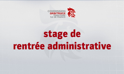 CTA – stage de rentrée administrative